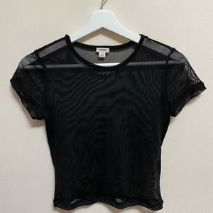 Black sheer top